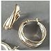 Monet Two-tone Polished & Satin Hoop Earrings