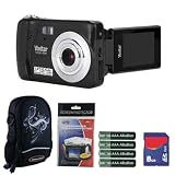 Vivitar Itwist VX018 10.1MP Black Flip Screen Digital Camera Plus 8GB Accessory Kit