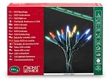 Konstsmide 6304-500 LED Minilichterkette (100 bunte Dioden, Retro Design, 230V, 5W, f&uuml;r innen, gr&uuml;nes Kabel)