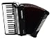 Hohner Bravo Piano Accordion, 72 Bass, Black