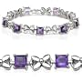 9.00 Carat Genuine Amethyst Silver Bracelet