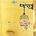 1 X Urparcel Home Room Removable PVC Rose Flowers Cage Wall Sticker Decal Decoration Decor