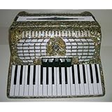 Rossetti DANUBE 34 Key Piano Accordion 72 Bass, Opal Finish, German Reeds, Case and Straps, 5 Switch