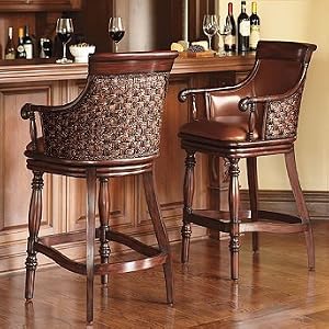 Marco Woven-back Bar Stool - Counter Height - Frontgate