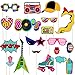 LUOEM 21pcs 80s Photo Booth Props Funny Birthday Party Photo Props Wooden Sticks Creative Party Supplies, Perfect 1980s Theme Birthday Party Decoration Accessories