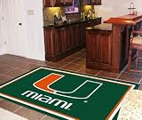 Miami Hurricanes 4'x6' Rug 4X6 Floor Mat (Rug)
