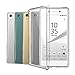 Orzly® Fusion Bumper Case Cover Shell for Sony Xperia Z5 Smartphone (Original Size Version of 2015 Model) - Protective Hard Cover with Impact Absorbing Transparent Rubber Rim & 100% Clear Back Panel