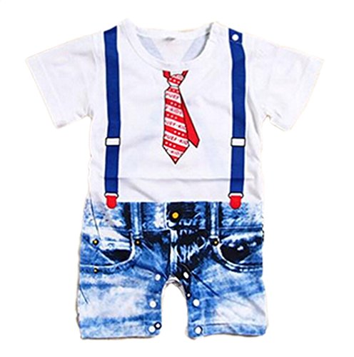 Baby Boys Funny Onesies Printing Rompers White Age 6M