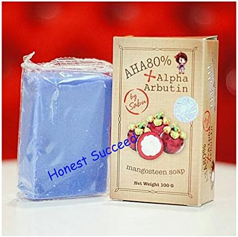 Alpha Arbutin Whitening Herbal Soap AHA 80% by Sabu,Skin Lightening, White(Honest Succeed)