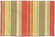 Durable Hand Woven Hemmed 100% Cotton Colorful Red and Yellow Striped Placemat 13x19 Inches Set / 6