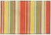 Durable Hand Woven Hemmed 100% Cotton Colorful Red and Yellow Striped Placemat 13x19 Inches Set / 6