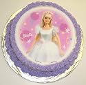 Barbie Carrot Decorated Cake Single Layer 8" Round Lavender Trim