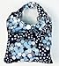 Trendy Sturdy Shopping Tote Bag - Blue White Grey Dots Pattern