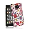 Accessory Master Housse rigide en plastique pour Samsung Galaxy S2 I9100 Rose / Blanc fleurs