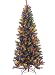 7' Fun Bright Rainbow Pre-Lit Tinsel Christmas Tree - Clear Lights