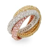 Eve's Addiction Pave Rolling Trio Trinity Ring