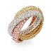 Eve's Addiction Pave Rolling Trio Trinity Ring