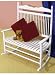 White American Style Solid Wood Double Rocking Chair