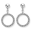14K White Gold 1/3 ct. Diamond Circle Earrings