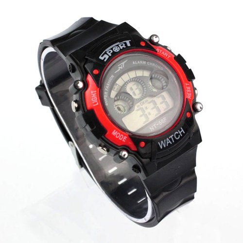 Mokingtop Fashion New Waterproof Boy Girl Sports LED Light Electronic Wrist Watch