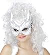 Angel Deluxe Theatre Headwear Womens Mask and Wig One Size Halloween