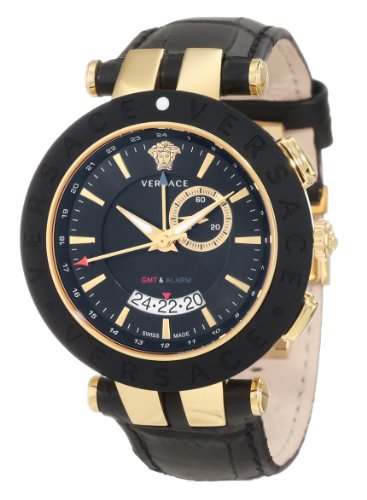 Versace Herren-Armbanduhr Xl V-Race Analog Leder 