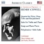Henry Cowell: Instrumental, Chamber and Vocal Music, Vol. 1