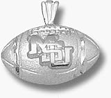 Mississippi State Bulldogs MSU Football Pendant - Sterling Silver Jewelry