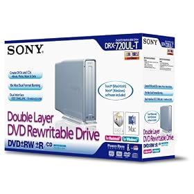 Sony 4X Dbl Layer 16X DVD+/-RW External Drive ( DRX720UL/T )