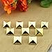 Come2Buy 100pc 9MM gold Pyramid Studs Metal Claw Beads Nailhead Punk Stud Rivet Spike - gold