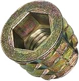 E-Z Lok Threaded Insert, Zinc, Hex-Flanged, UNC Threads, Inch, Made in US