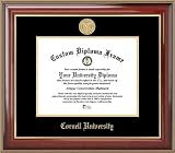 Cornell University Big Red - Gold Medallion - Mahogany Gold Trim - Diploma Frame