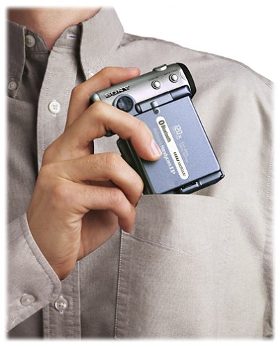 Cheap Sony DCRIP7BT MicroMV Digital Camcorder w/ 2.5" Hybrid LCD, 8MB Memory Stick, MPEG Movie, & Network Capability