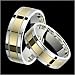 Allegra - Stunning Two Tone Comfort Fit Wedding Band for Him & Her! Custom Made! Choose your Size.