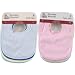 8-Pack Baby Bibs - Picot Trim in Assorted Colors, Blue