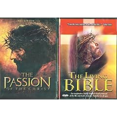 The Passion of the Christ & The Living Bible (Red Cover)- 2 Seperate Christian DVDs in Set