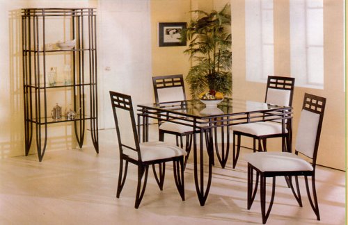 Kitchen: BEAUTIFUL SQUARE MATRIX DINETTE TABLE W. 4 CHAIRS