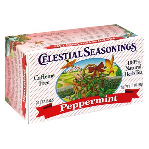 Celestial Seasonings Herb Tea, Peppermint, Tea Bags, 20-Count Boxes (Pack of 6) by Celestial Seasonings