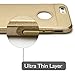 iPhone 6 Case, MagicMobile® Cute Protective Hard Shockproof [Drop Protection] Fashion Cover for Apple iPhone 6 (4.7') Impact Resistant Hybrid Thin Armor Case [ Gold / Gold ] with Clear Screen Protector.