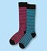 2 Pairs of Older Girls Cotton Rich Stripe Knee High Socks