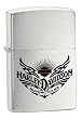 Zippo Harley-Davidson Winged Tattoo Lighter (Silver, 5 1/2 x 3 1/2 cm)