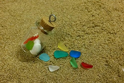 Message Wshing Drift Sea Glass Bottle&shell~cork~eye Hook Screw