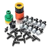 セール!送料無料10 メートル/33屋外ガーデン パティオ灌漑ミスト冷却システム + 10 プラスチック ミストノズルスプリンクラー ガーデン ツール