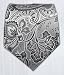 100% Silk Woven Silver and Grey Paisley Tie