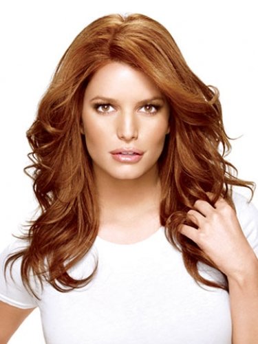 hairdo. Long & Lush Styleable Wig from Jessica Simpson and Ken Paves, Ebony 1 ea red wig