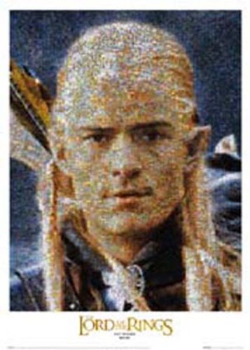 1art1 Empire 17222 Herr der Ringe - Legolas Mosaic Film Movie Kino Poster - 61 x 91.5 cm