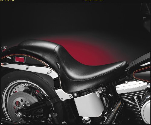 Le Pera Silhouette Vinyl Seat for 1984-2010 Harley Davidson Softail Models - Color : black - Size : HD FLSTN/I Softail Deluxe 1993-1996