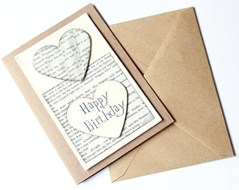 5 x 7 inch Harry Potter Handmade Birthday Card - Made from genuine Harry Potter Books