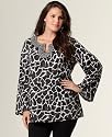 INC International Concepts Plus Size Tunic, Giraffe-Print