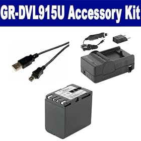JVC GR-DVL915U Camcorder Accessory Kit includes: SDM-111 Charger, SDBNV428 Battery, USB5PIN USB Cable